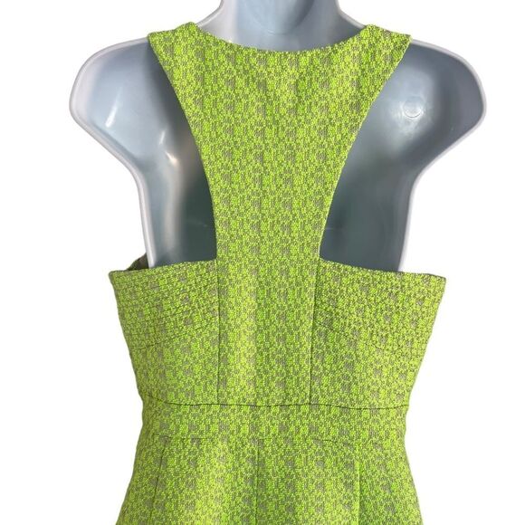 J. Crew Neon Tweed Green and Grey Dress Racerback - Picture 5 of 6